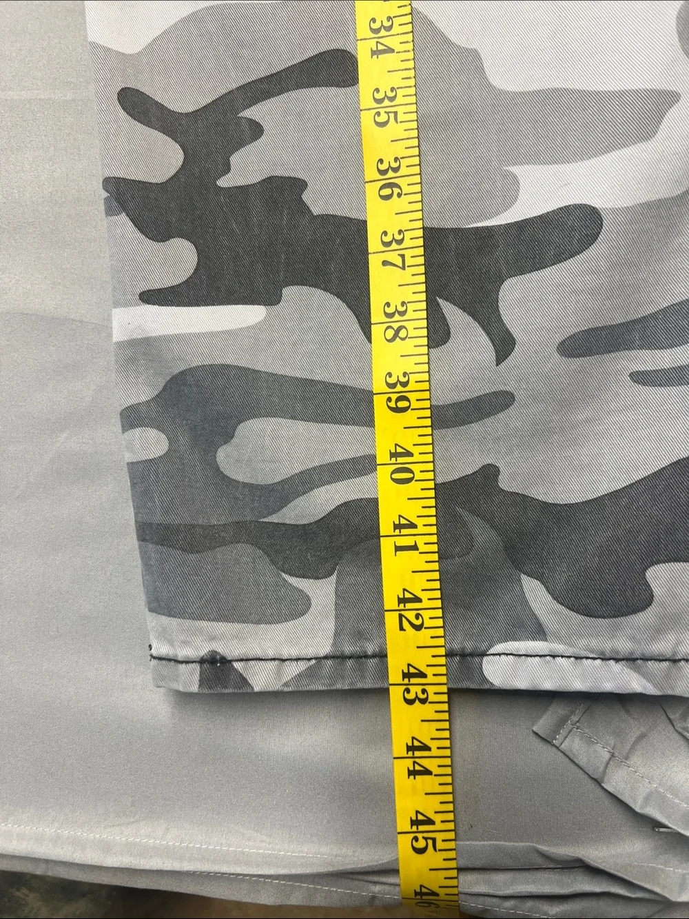 True Religion Gray & White Camo Zip Pants